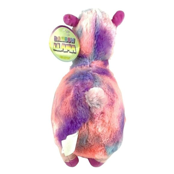 Rainbow Llama Plush Stuffed Animal 13 inch Soft Colorful by KellyToy - Picture 5 of 10